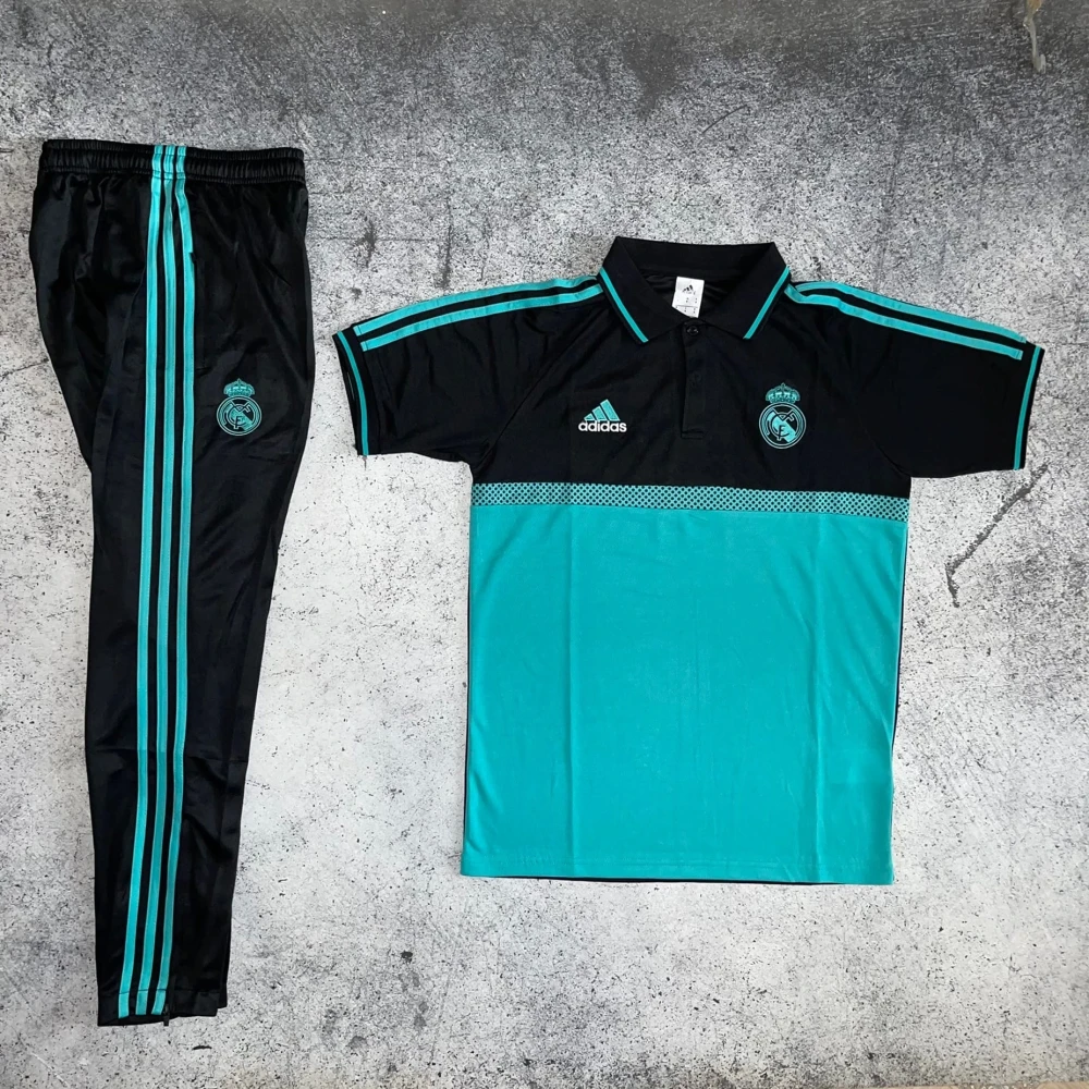 Костюм поло Real Madrid black/green #1