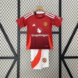 Детская футбольная форма Man United Home 24/25 red #1