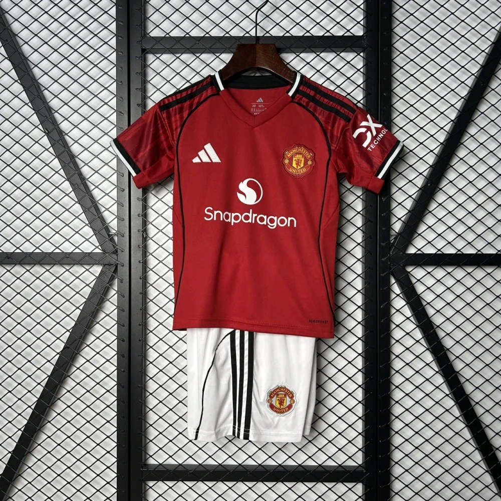 Детская футбольная форма Man United Home 25/26 red #1