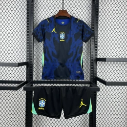 Детская футбольная форма Brazil Away 26/27 navy/black #1