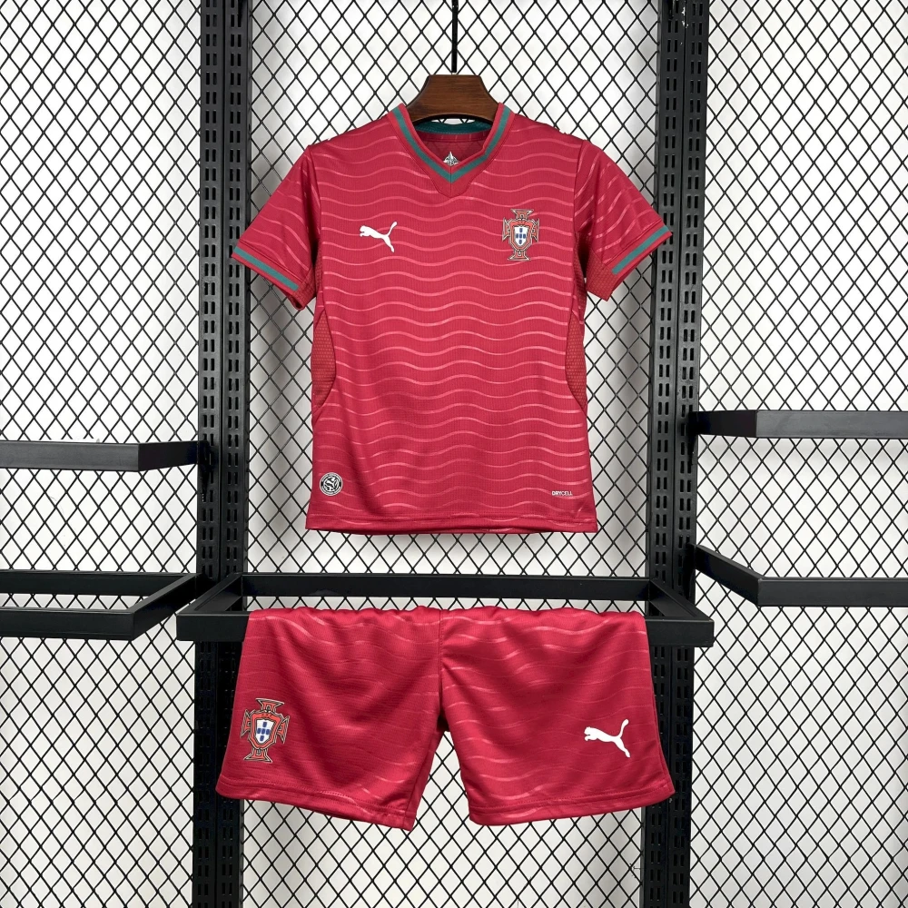 Детская футбольная форма Portugal Home 26/27 red #1