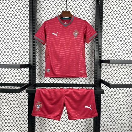 Детская футбольная форма Portugal Home 26/27 red