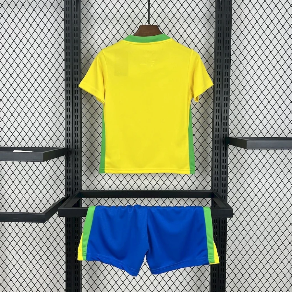Детская футбольная форма Brazil Home 25/26 yellow #2