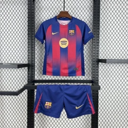 Детская футбольная форма Barcelona Home 25/26 red/blue #1