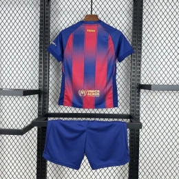 Детская футбольная форма Barcelona Home 25/26 red/blue #2