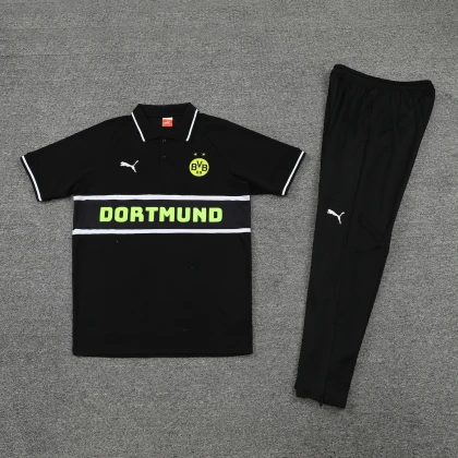 Костюм поло Borussia logo black/volt
