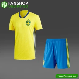 Футбольная форма Sweden 18 Home yellow/blue #1