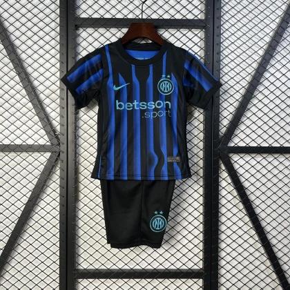 Детская футбольная форма Inter Home 25/26 blue/black