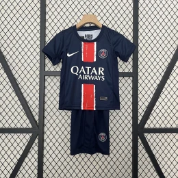Детская футбольная форма PSG Home 24/25 navy/red #1