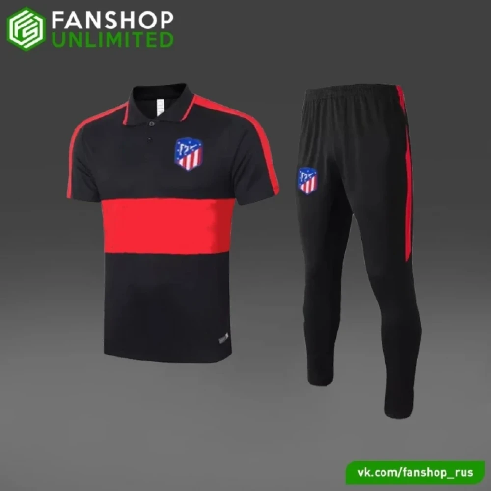 Костюм поло Atletico Madrid black/red #1