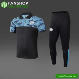 Костюм поло Manchester City black/blue #1