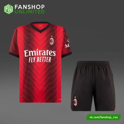 Футбольная форма Milan Home 23/24 red/black