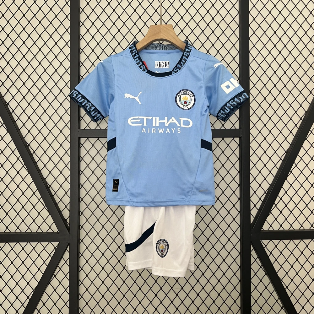 Детская футбольная форма Man City Home 24/25 blue #1
