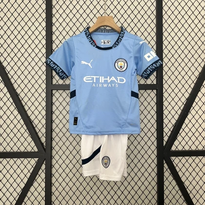 Детская футбольная форма Man City Home 24/25 blue
